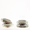 Set de 6 tazas de consomé con platillos colección Bellavista