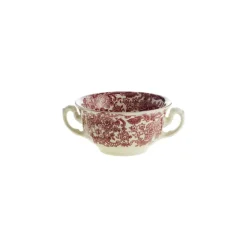 Set de 12 tazas de consomé con platillos colección 202 Rosa