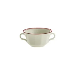 Set de 12 tazas de consomé con platillos colección Basic Line Red