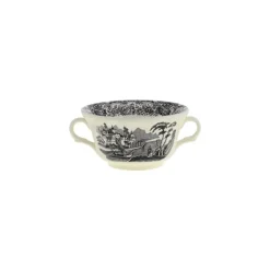 Set de 4 tazas de consomé con platillo colección Negro Vistas