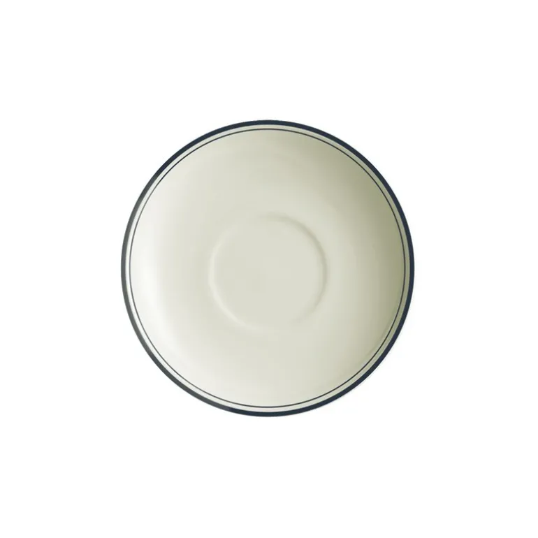 Set de 4 tazas de consomé con platillos colección Basic Line Blue
