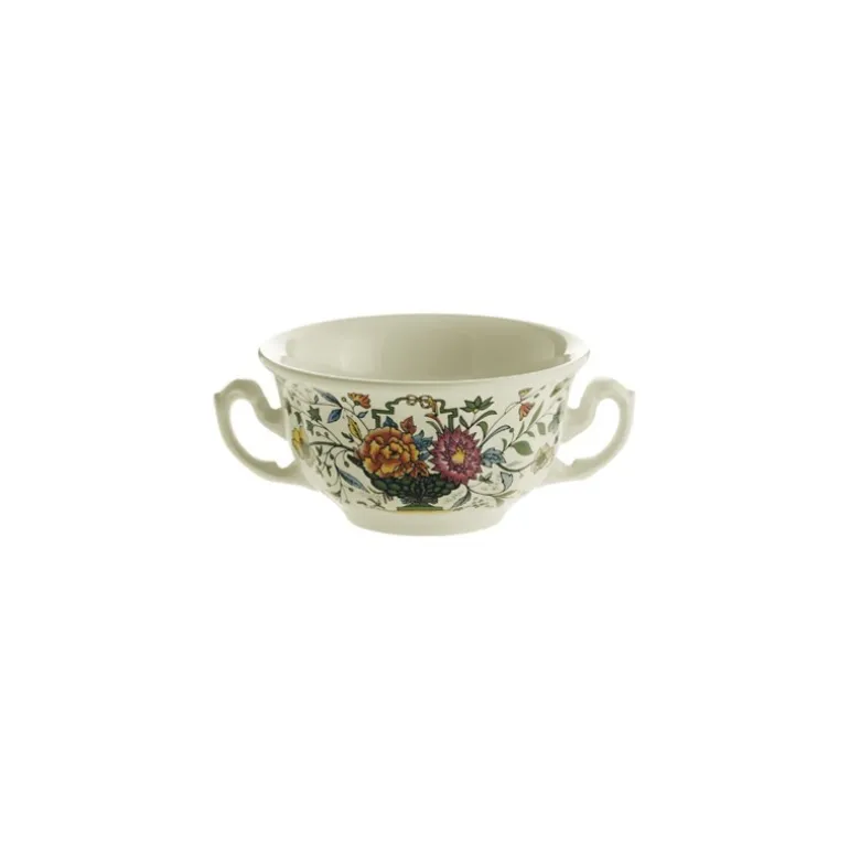 Set de 4 tazas de consomé con platillos colección Bellavista