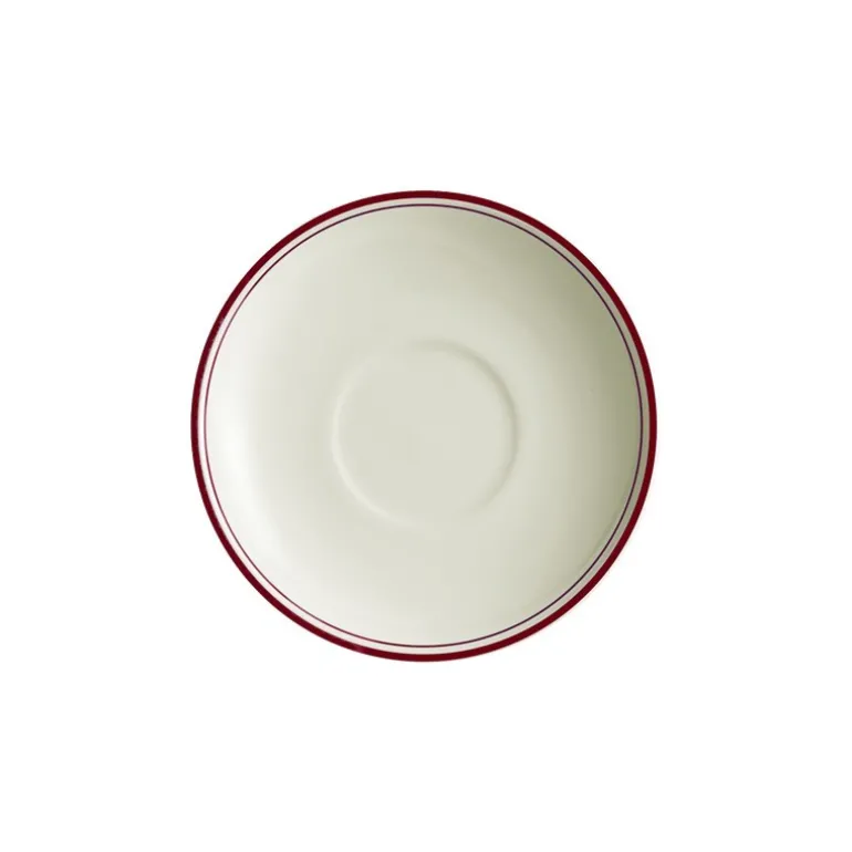 Set de 12 tazas de consomé con platillos colección Basic Line Red