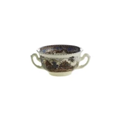 Set de 4 tazas de consomé con platillos colección Viejo Molino