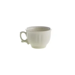 Set de 4 tazas de desayuno con platillos colección Imperio Blanca
