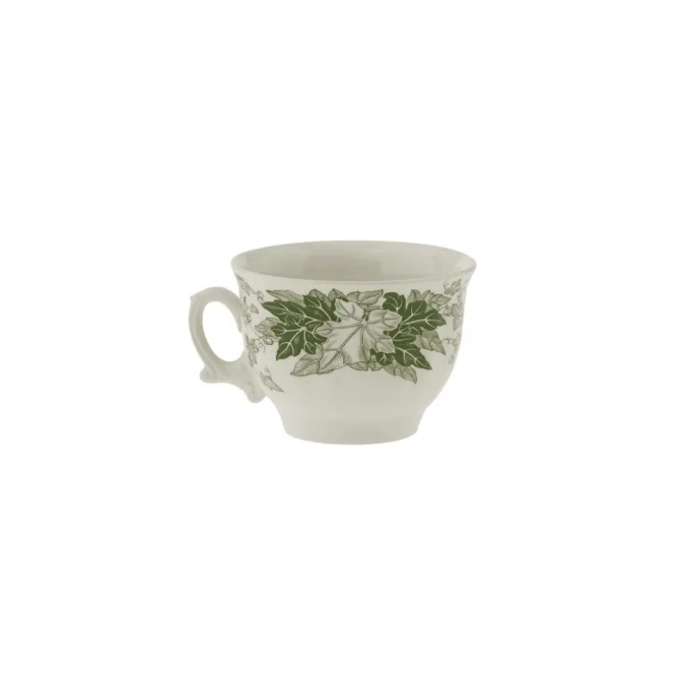 Set de 12 tazas de desayuno con platillos colección Yedra