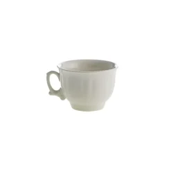 Set de 6 tazas de desayuno con platillos colección Aurora Blanca