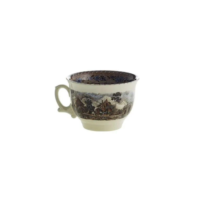 Set de 6 tazas de desayuno con platillos colección Viejo Molino