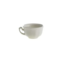 Set de 4 tazas de té con platillos colección Aurora Blanca