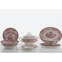 Vajilla completa de 56 piezas colección 202 Rosa