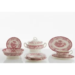 Vajilla completa de 42 piezas colección 202 Rosa