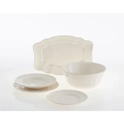 Vajilla completa de 20 piezas colección Imperio Blanca