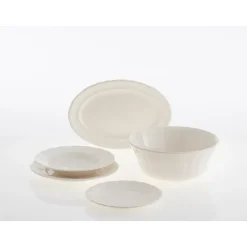 Vajilla completa de 20 piezas colección Aurora Blanca
