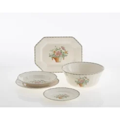 Vajilla completa de 20 piezas colección Canasto Floral