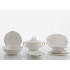 Vajilla completa de 42 piezas colección Aurora Blanca
