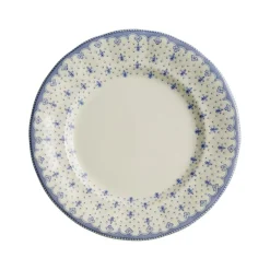 Vajilla completa de 20 piezas colección Flor de Lis Azul