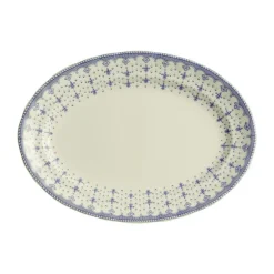 Vajilla completa de 42 piezas colección Flor de Lis Azul