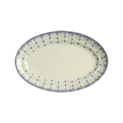 Vajilla completa de 56 piezas colección Flor de Lis Azul